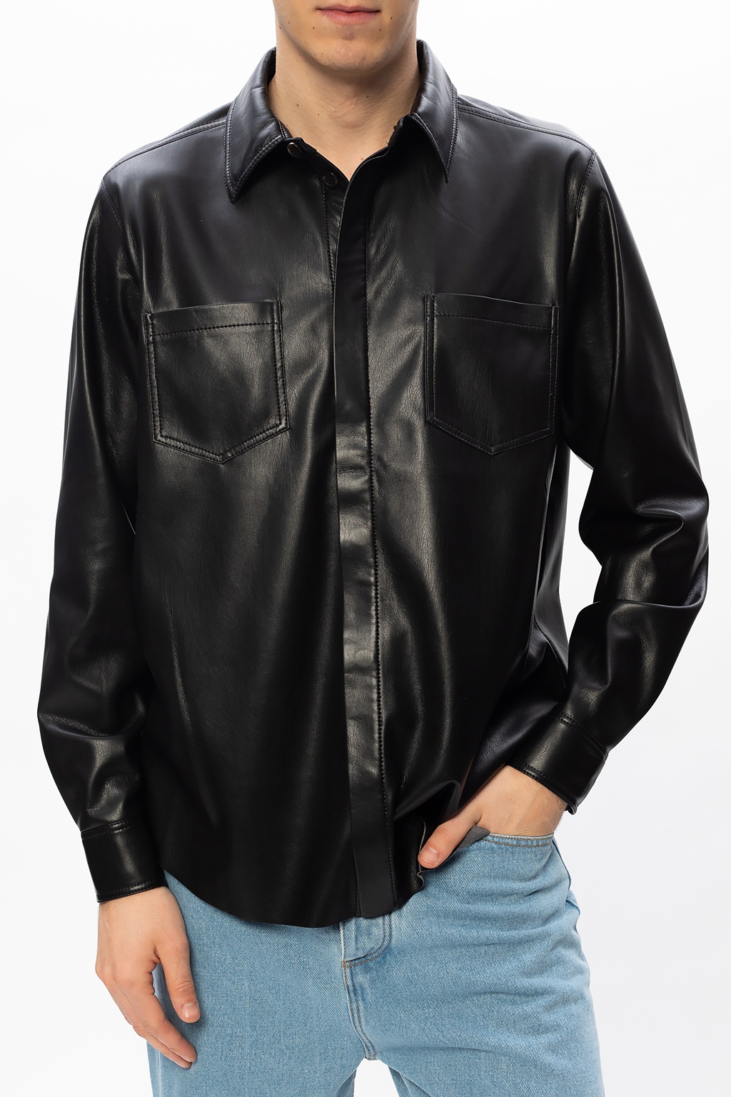 Nanushka Vegan-leather shirt